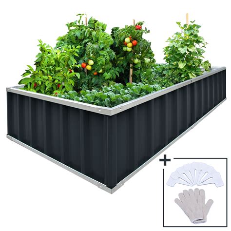 galvanized metal sheet raised garden|4x8x2 raised garden bed.